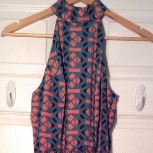 MYSTIC DRESS MOCK NECK SLEEVELESS OPEN BACK SMALL